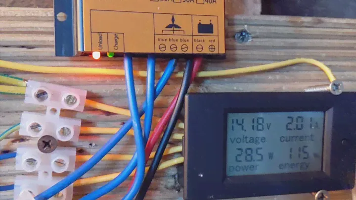 Wind Turbine - Testing new meter and controller - 12v / 24v - 10th December 2021