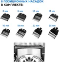 Машинка для стрижки волос и бороды Dykemann Friseur H44/ Профессиональная мужская машинка для барбера, для парикмахера/ Беспроводная, мощная, с дисплеем/ Триммер для волос, для бороды/ 8000 об. мин /