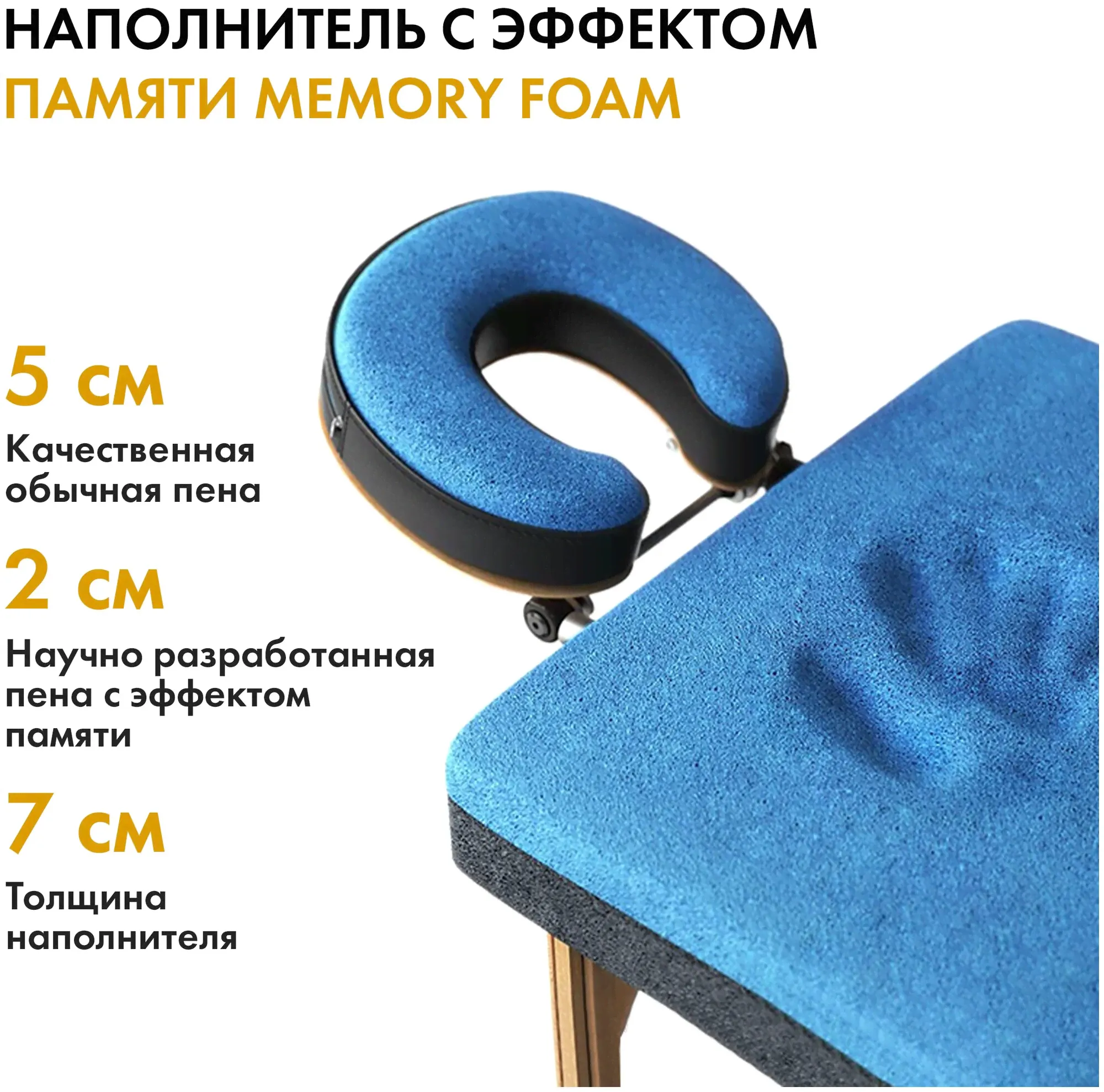 Массажный стол Dykemann Formgedachtnis G-300B 3-х секционный/ Косметологическая кушетка складная для массажа, для шугаринга, для наращивания ресниц-0